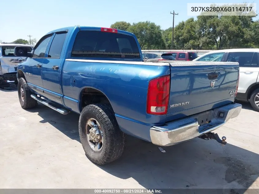 2006 Dodge Ram 2500 St/Slt VIN: 3D7KS28DX6G114717 Lot: 40092750