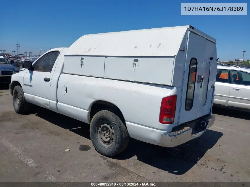 2006 Dodge Ram 1500 St VIN: 1D7HA16N76J178389 Lot: 40092919