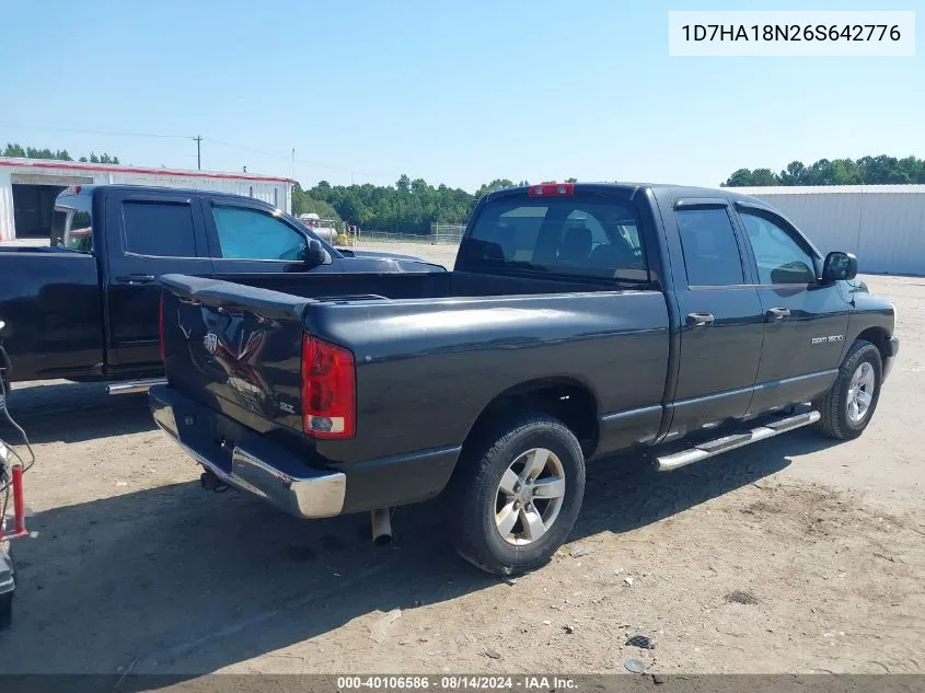 2006 Dodge Ram 1500 St/Slt VIN: 1D7HA18N26S642776 Lot: 40106586