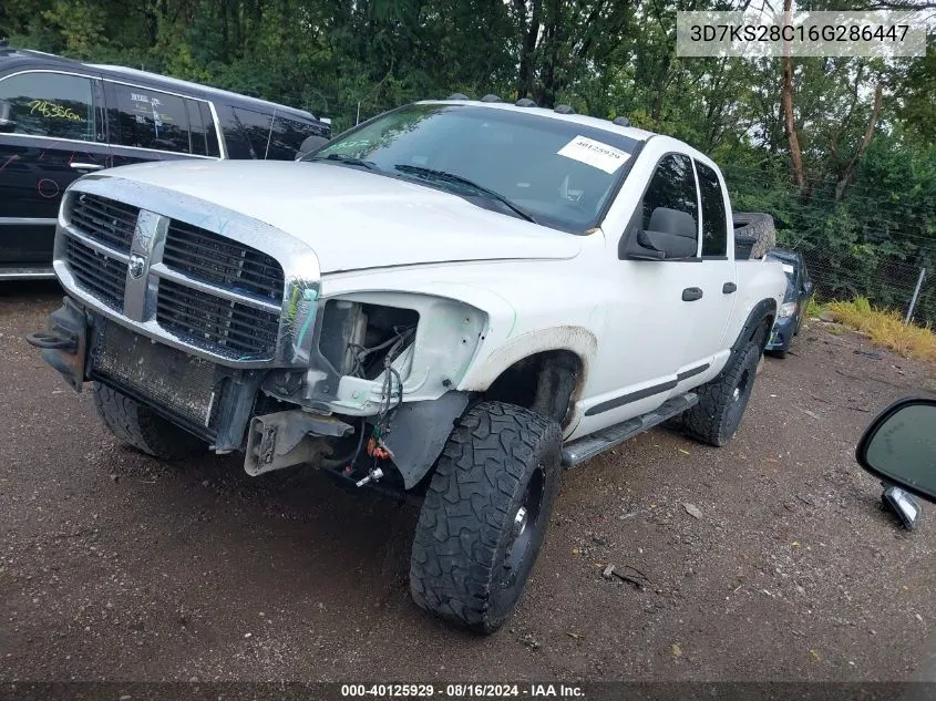 2006 Dodge Ram 2500 Slt/Trx4 Off Road/Sport/Power Wagon VIN: 3D7KS28C16G286447 Lot: 40125929