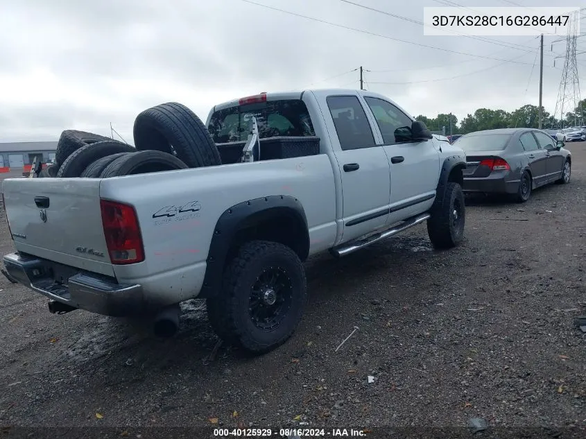 2006 Dodge Ram 2500 Slt/Trx4 Off Road/Sport/Power Wagon VIN: 3D7KS28C16G286447 Lot: 40125929