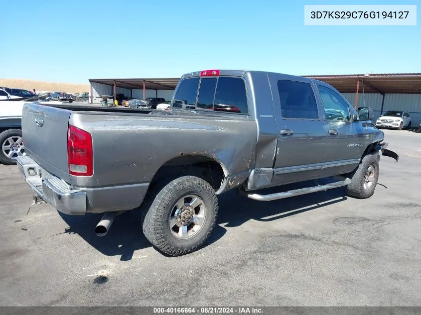 2006 Dodge Ram 2500 Slt VIN: 3D7KS29C76G194127 Lot: 40166664