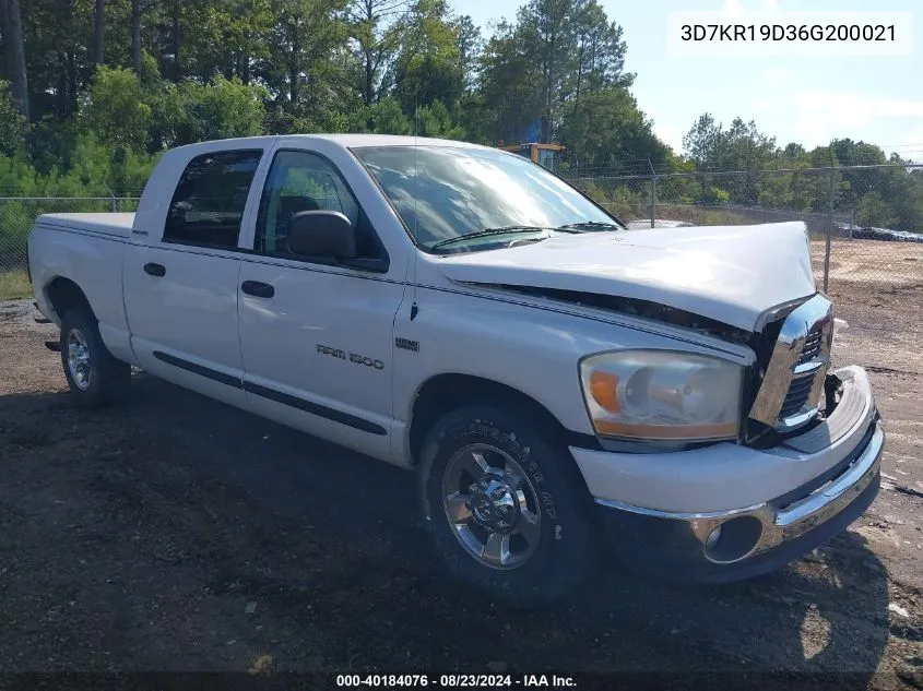 2006 Dodge Ram 1500 Slt VIN: 3D7KR19D36G200021 Lot: 40184076