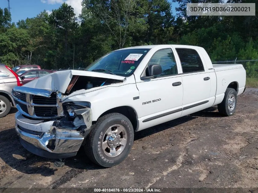 2006 Dodge Ram 1500 Slt VIN: 3D7KR19D36G200021 Lot: 40184076