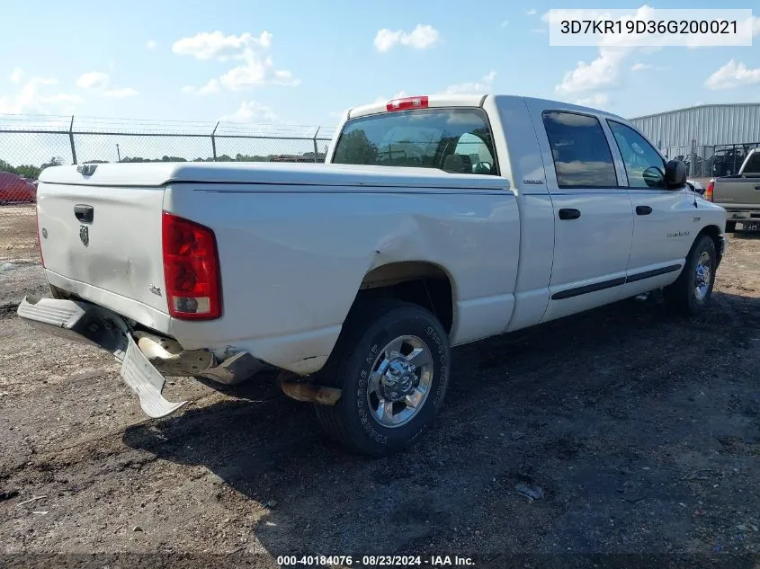 3D7KR19D36G200021 2006 Dodge Ram 1500 Slt