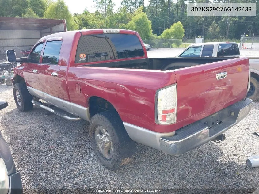 2006 Dodge Ram 2500 Slt VIN: 3D7KS29C76G142433 Lot: 40185309