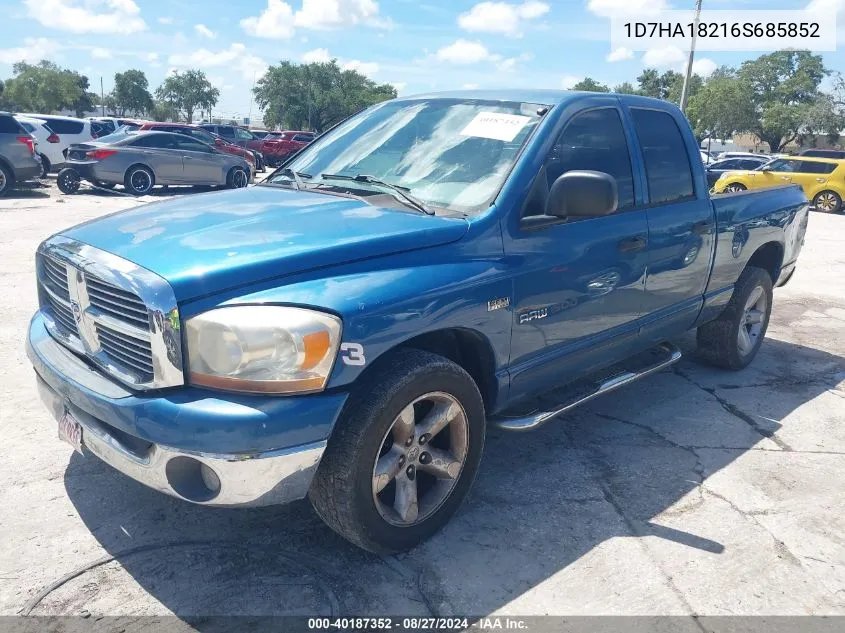 2006 Dodge Ram 1500 Slt VIN: 1D7HA18216S685852 Lot: 40187352