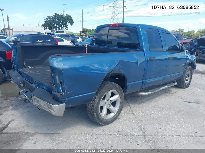 2006 Dodge Ram 1500 Slt VIN: 1D7HA18216S685852 Lot: 40187352