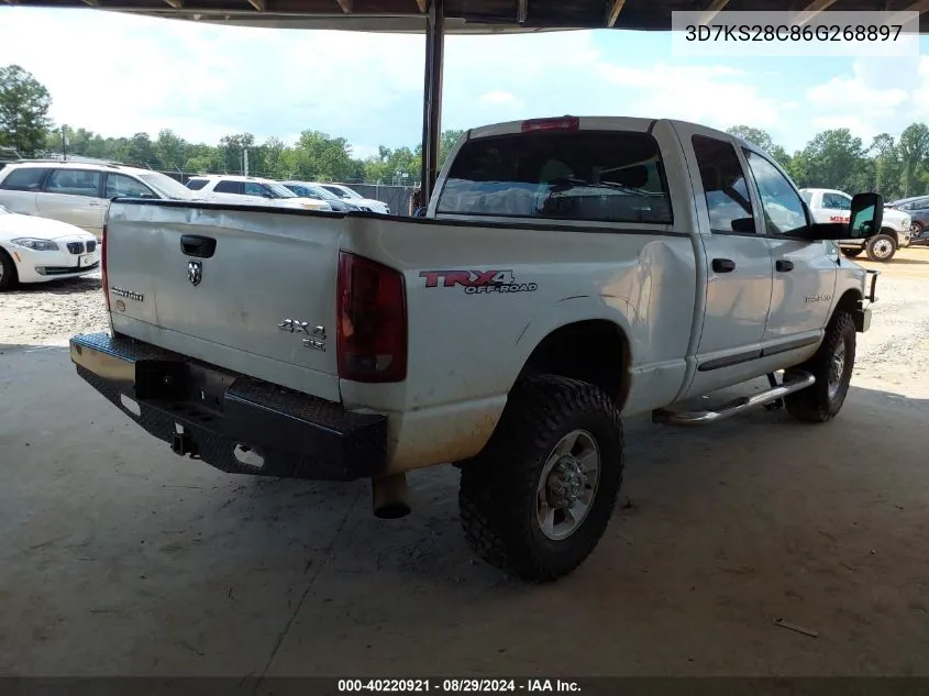 2006 Dodge Ram 2500 Slt/Trx4 Off Road/Sport/Power Wagon VIN: 3D7KS28C86G268897 Lot: 40220921