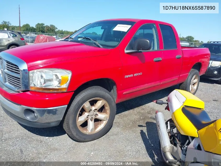 2006 Dodge Ram 1500 Slt VIN: 1D7HU18NX6S587890 Lot: 40259493