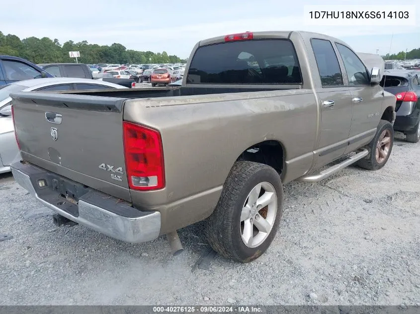 2006 Dodge Ram 1500 Slt VIN: 1D7HU18NX6S614103 Lot: 40276125