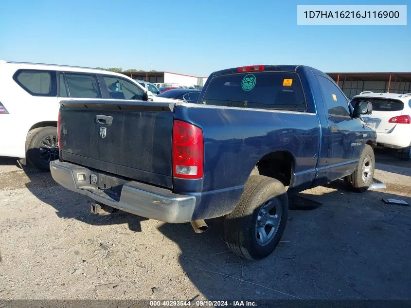 2006 Dodge Ram 1500 St VIN: 1D7HA16216J116900 Lot: 40293544