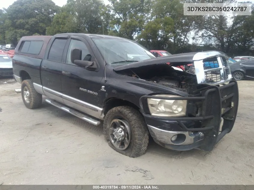 2006 Dodge Ram 2500 Slt/Trx4 Off Road/Sport/Power Wagon VIN: 3D7KS28C36G242787 Lot: 40319784