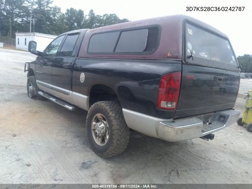 2006 Dodge Ram 2500 Slt/Trx4 Off Road/Sport/Power Wagon VIN: 3D7KS28C36G242787 Lot: 40319784