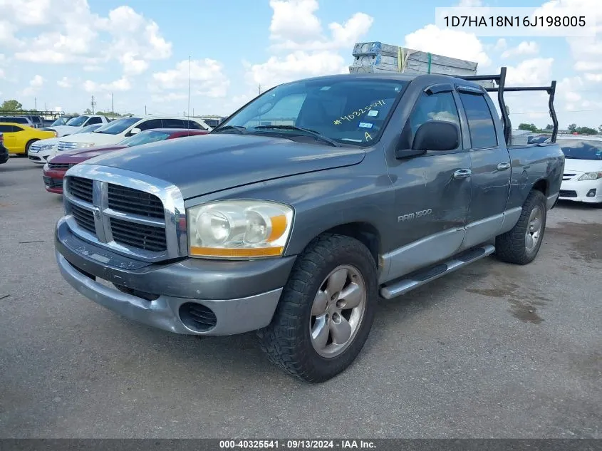 2006 Dodge Ram 1500 Slt VIN: 1D7HA18N16J198005 Lot: 40325541