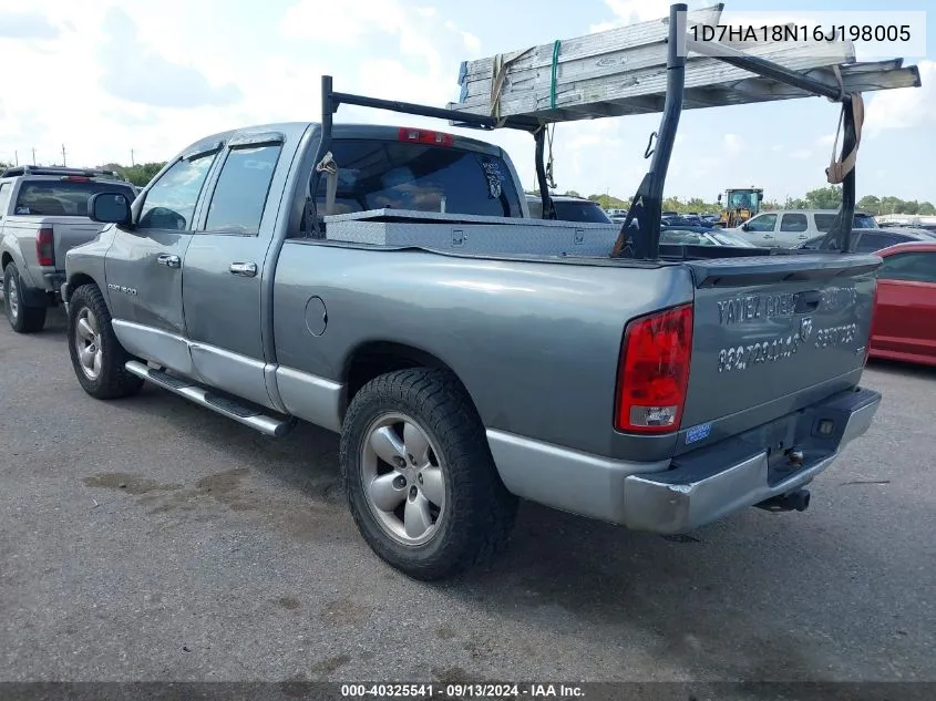 2006 Dodge Ram 1500 Slt VIN: 1D7HA18N16J198005 Lot: 40325541