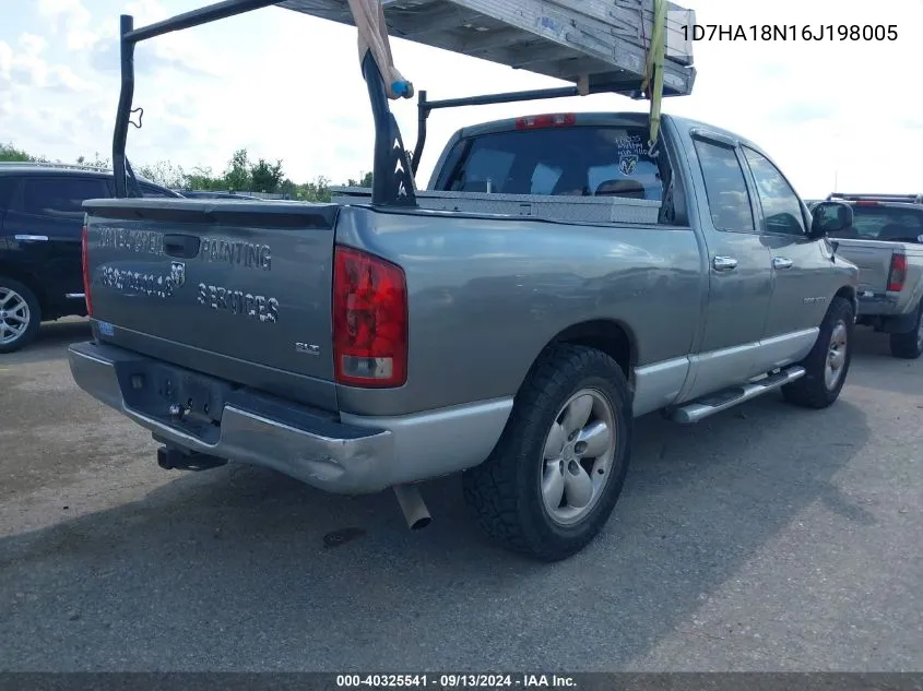 2006 Dodge Ram 1500 Slt VIN: 1D7HA18N16J198005 Lot: 40325541