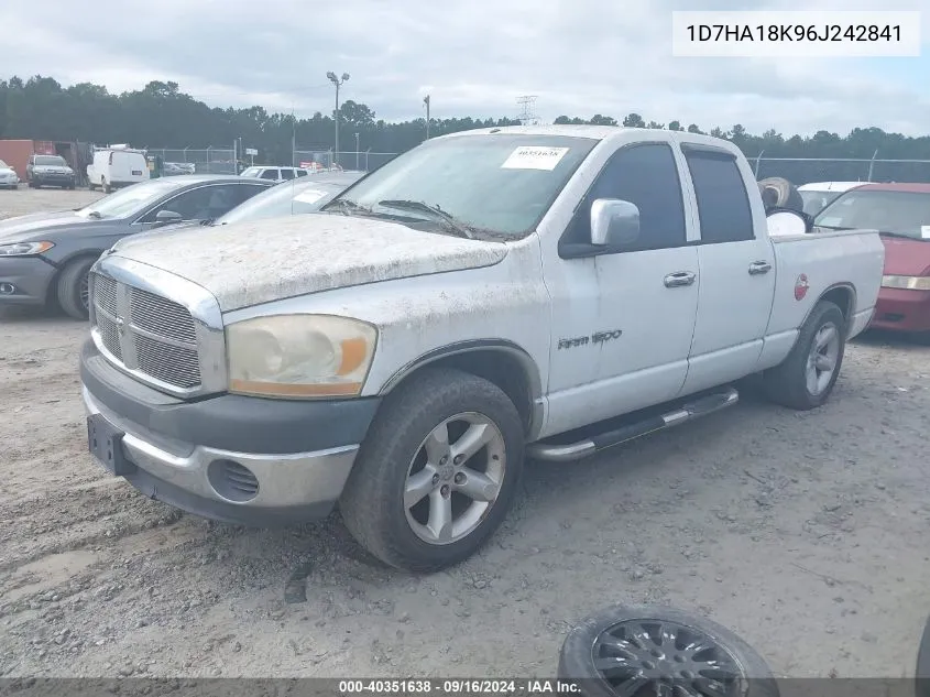 2006 Dodge Ram 1500 St VIN: 1D7HA18K96J242841 Lot: 40351638