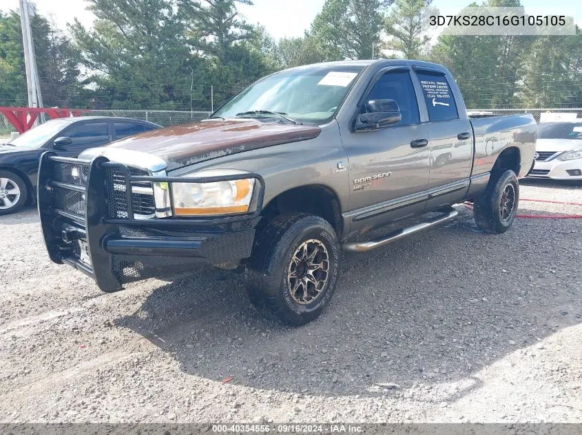 2006 Dodge Ram 2500 Slt/Trx4 Off Road/Sport/Power Wagon VIN: 3D7KS28C16G105105 Lot: 40354556