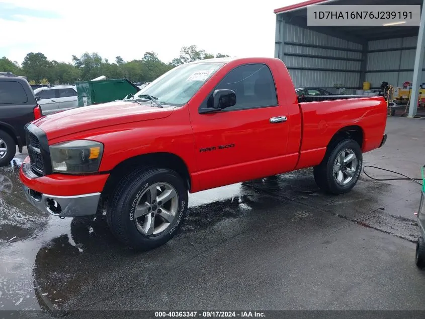 2006 Dodge Ram 1500 Slt VIN: 1D7HA16N76J239191 Lot: 40363347