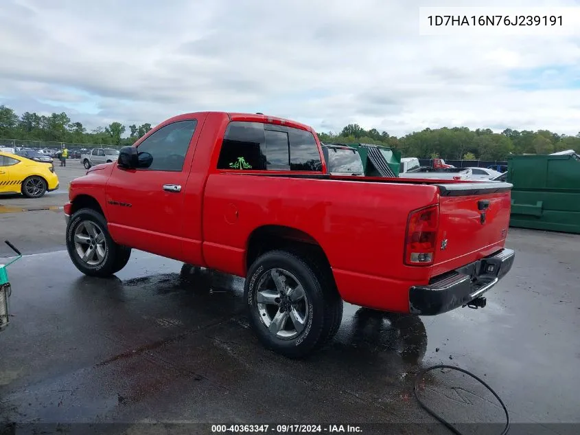 2006 Dodge Ram 1500 Slt VIN: 1D7HA16N76J239191 Lot: 40363347