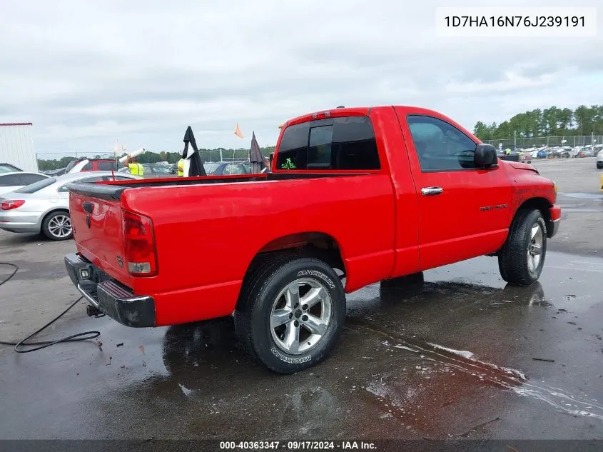 2006 Dodge Ram 1500 Slt VIN: 1D7HA16N76J239191 Lot: 40363347