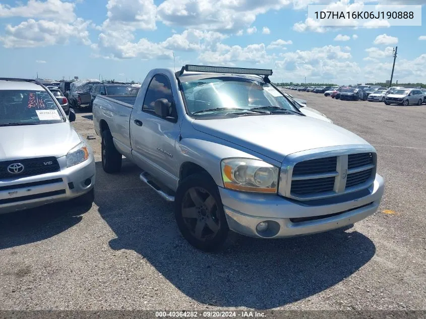 2006 Dodge Ram 1500 St VIN: 1D7HA16K06J190888 Lot: 40364282