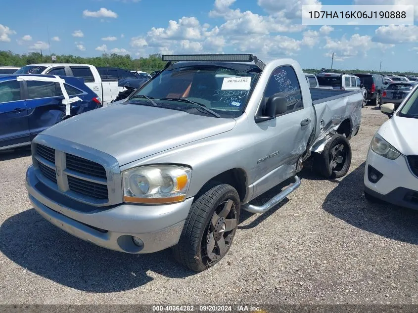 2006 Dodge Ram 1500 St VIN: 1D7HA16K06J190888 Lot: 40364282