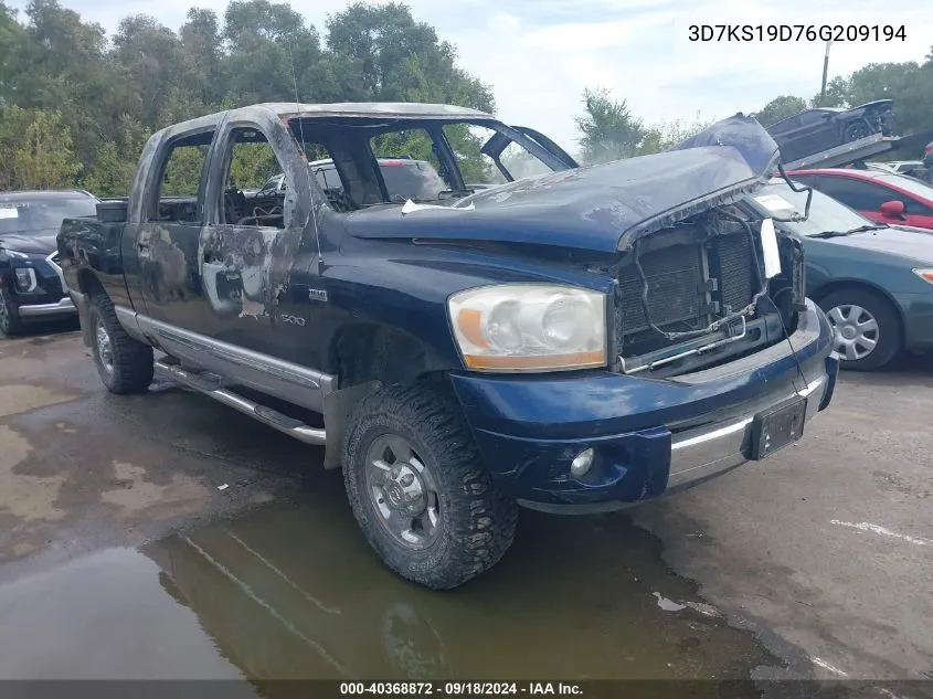 3D7KS19D76G209194 2006 Dodge Ram 1500