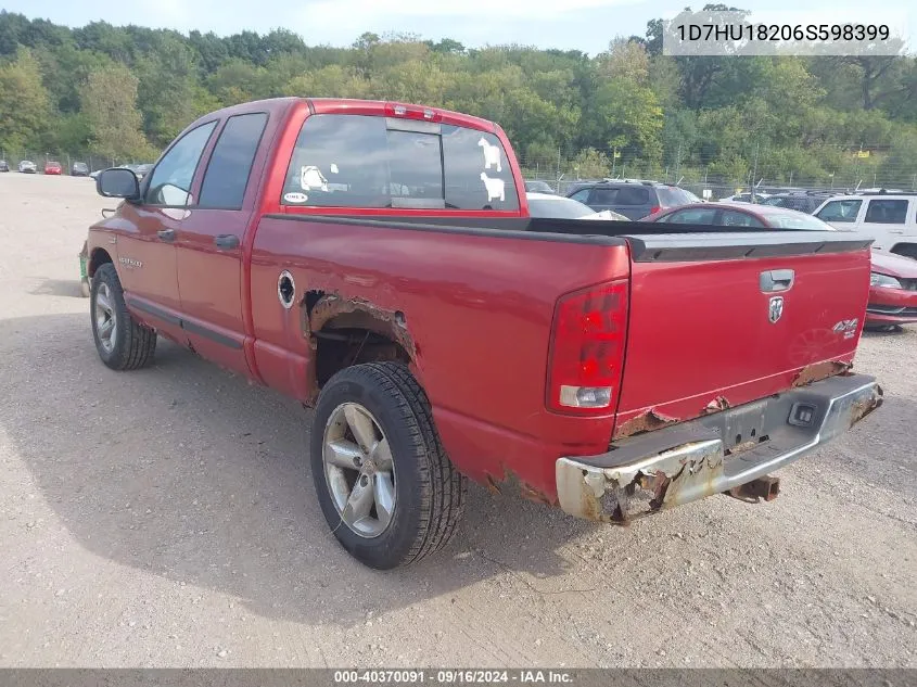 2006 Dodge Ram 1500 Slt VIN: 1D7HU18206S598399 Lot: 40370091