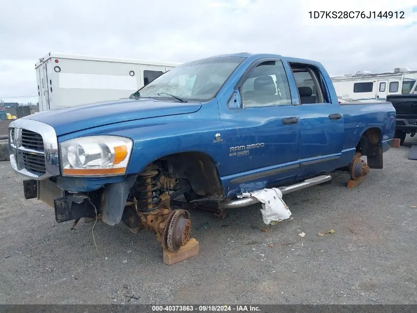 1D7KS28C76J144912 2006 Dodge Ram 2500 Slt/Trx4 Off Road/Sport/Power Wagon