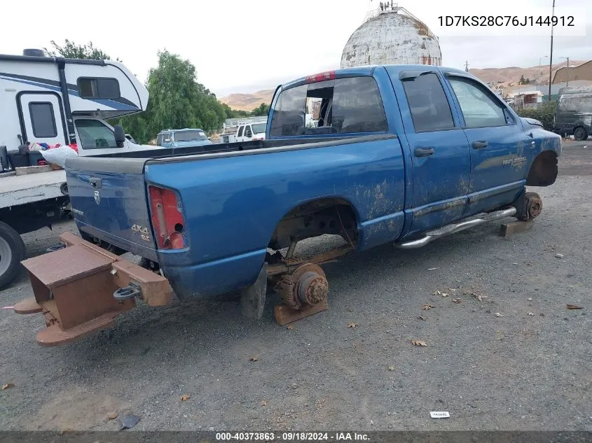 2006 Dodge Ram 2500 Slt/Trx4 Off Road/Sport/Power Wagon VIN: 1D7KS28C76J144912 Lot: 40373863