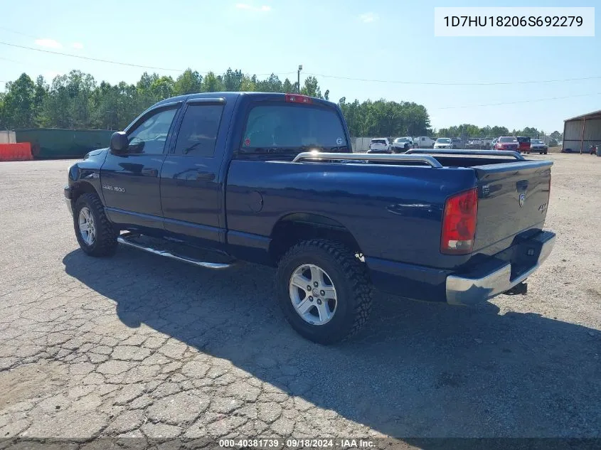 2006 Dodge Ram 1500 Slt VIN: 1D7HU18206S692279 Lot: 40381739