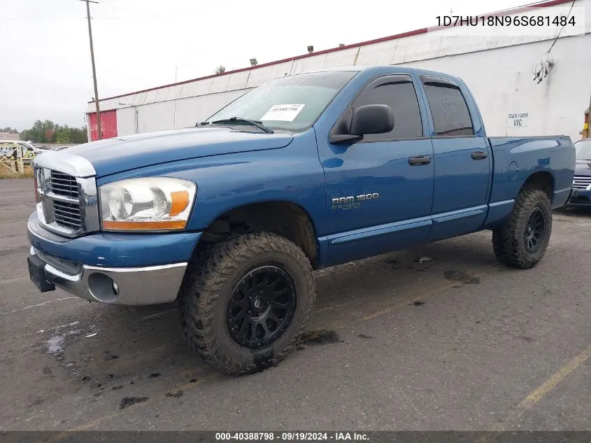 2006 Dodge Ram 1500 Laramie/Slt/St VIN: 1D7HU18N96S681484 Lot: 40388798