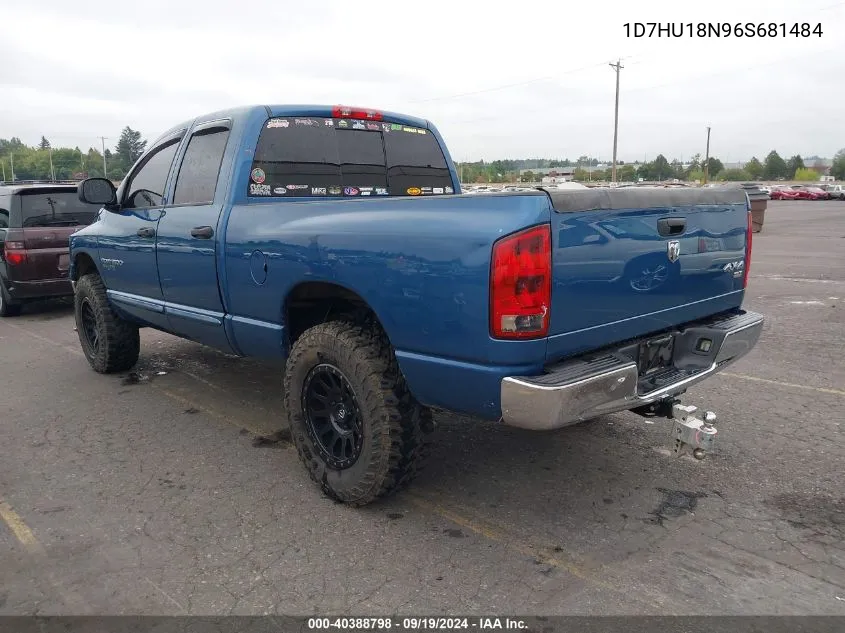 2006 Dodge Ram 1500 Laramie/Slt/St VIN: 1D7HU18N96S681484 Lot: 40388798