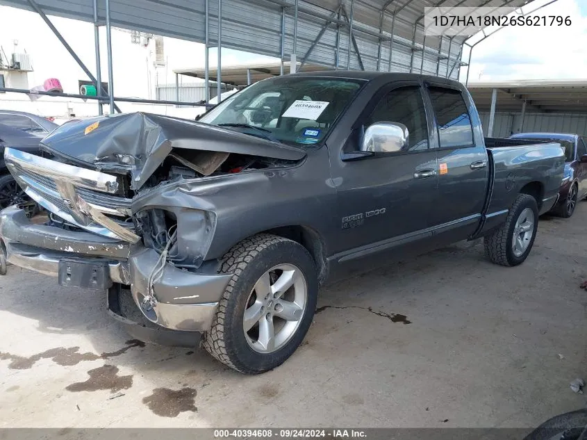 2006 Dodge Ram 1500 Slt VIN: 1D7HA18N26S621796 Lot: 40394608