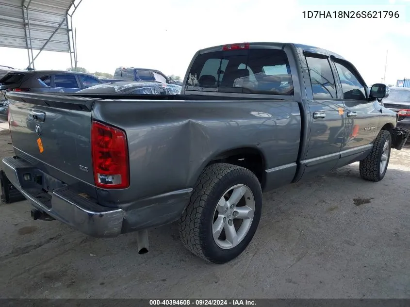 2006 Dodge Ram 1500 Slt VIN: 1D7HA18N26S621796 Lot: 40394608