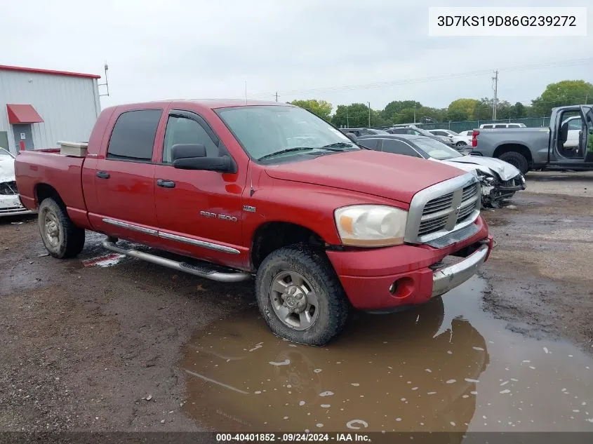 2006 Dodge Ram 1500 Laramie VIN: 3D7KS19D86G239272 Lot: 40401852