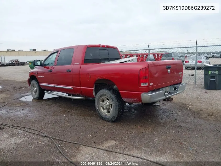 2006 Dodge Ram 1500 Laramie VIN: 3D7KS19D86G239272 Lot: 40401852