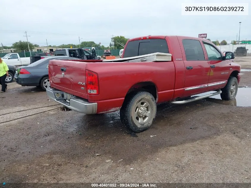 2006 Dodge Ram 1500 Laramie VIN: 3D7KS19D86G239272 Lot: 40401852