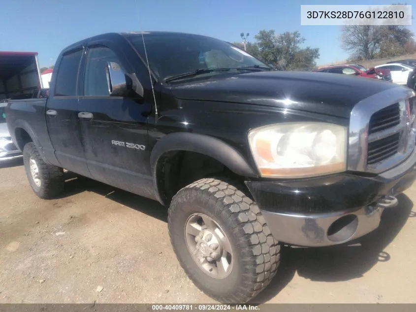 2006 Dodge Ram 2500 St/Slt VIN: 3D7KS28D76G122810 Lot: 40409781