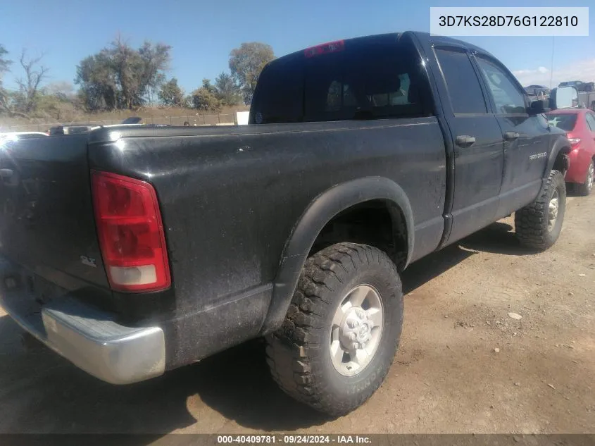 3D7KS28D76G122810 2006 Dodge Ram 2500 St/Slt