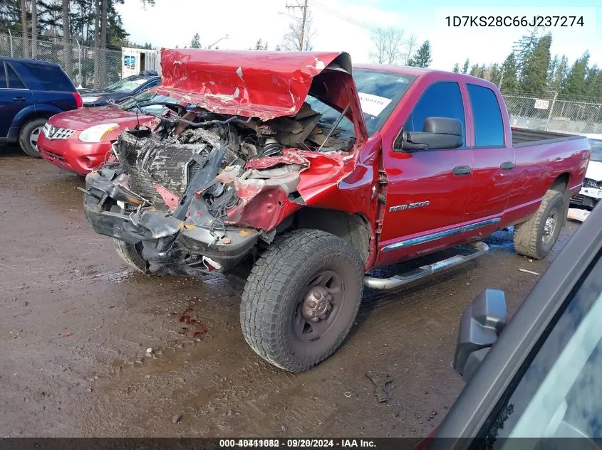 2006 Dodge Ram 2500 Laramie VIN: 1D7KS28C66J237274 Lot: 40411082