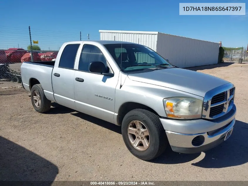 2006 Dodge Ram 1500 Slt VIN: 1D7HA18N86S647397 Lot: 40418056