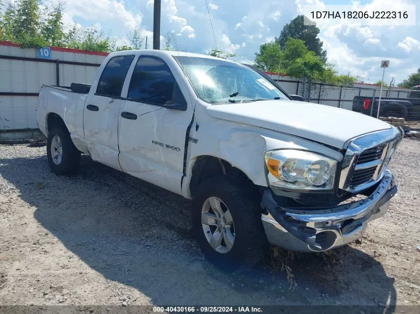 2006 Dodge Ram 1500 Slt VIN: 1D7HA18206J222316 Lot: 40430166