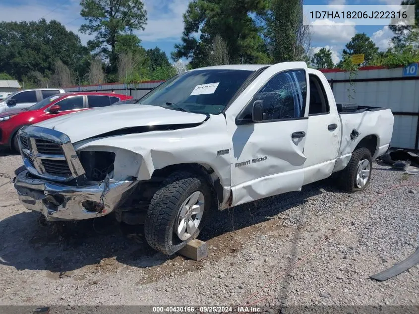 2006 Dodge Ram 1500 Slt VIN: 1D7HA18206J222316 Lot: 40430166