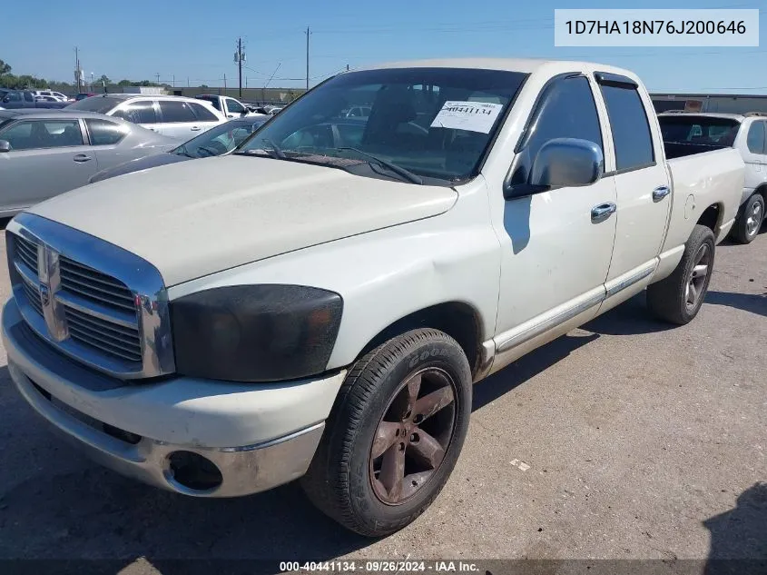 2006 Dodge Ram 1500 St/Slt VIN: 1D7HA18N76J200646 Lot: 40441134