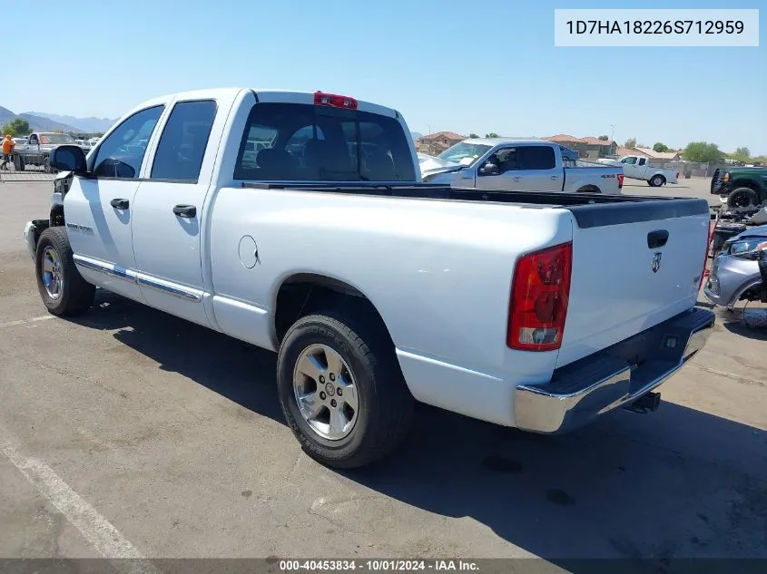 2006 Dodge Ram 1500 Laramie VIN: 1D7HA18226S712959 Lot: 40453834