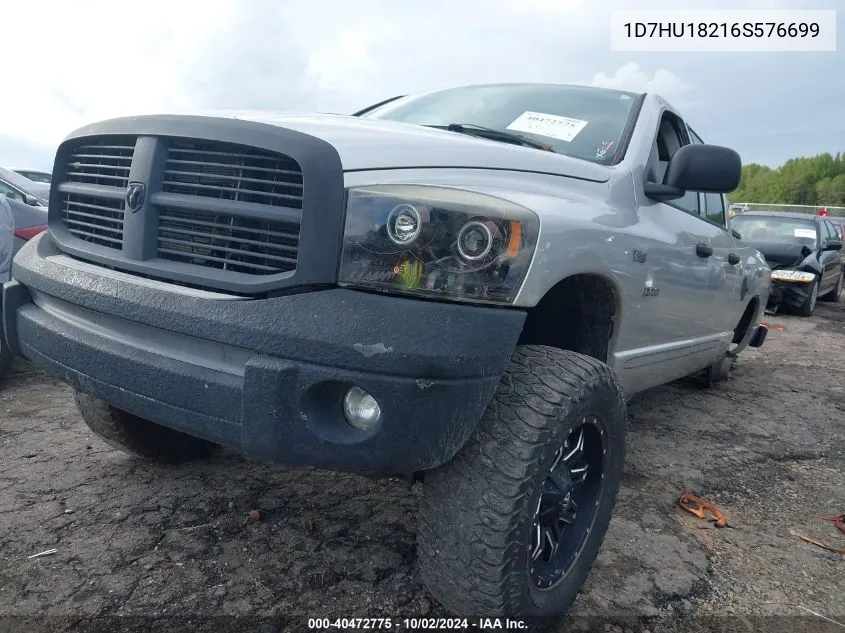 2006 Dodge Ram 1500 Slt VIN: 1D7HU18216S576699 Lot: 40472775