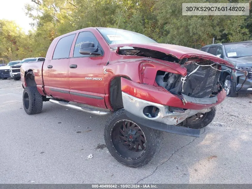 2006 Dodge Ram 2500 Slt VIN: 3D7KS29C76G148202 Lot: 40495042